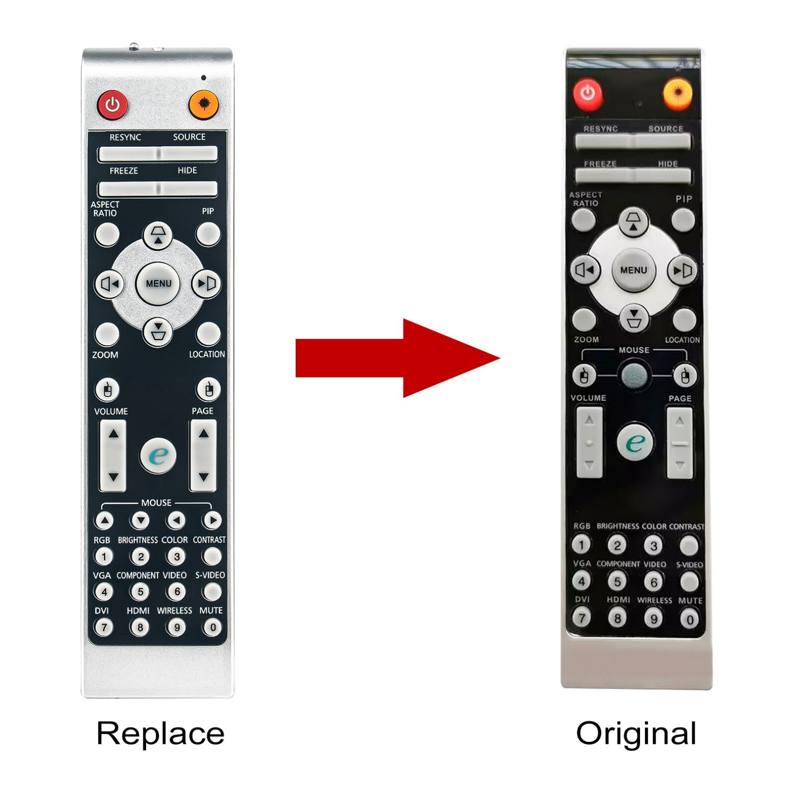 New IR2805 PE-X5D101E Replace Remote Control for Acer Projector PE-X5 D101E D315