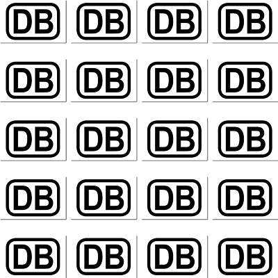 20 Sticker 2cm Black DB German Railway Characters Modelmaking Mini RC ...