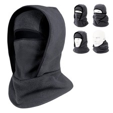 Outdoor Winter Warm Hat Neckband Integrated Cycling Ski One Size, Dark Gray