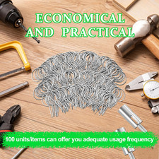 EZ Twist Ties 2 1/2" 3/8" OD 100 PCS 9 Gauge Galvanized Steel Preformed Fence