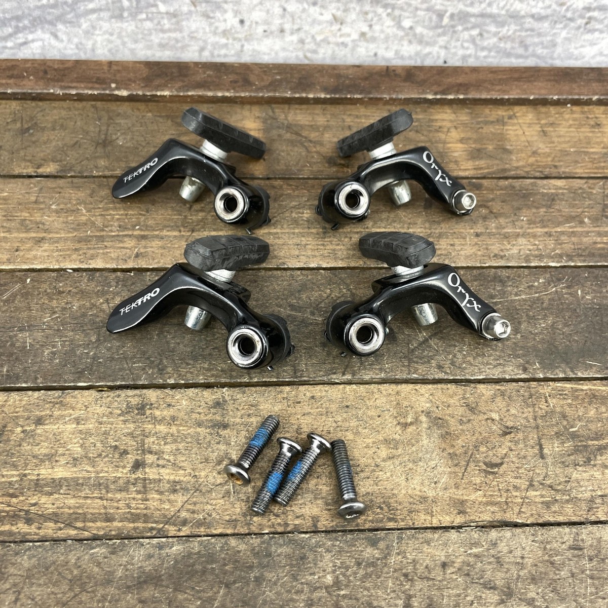 Tektro Oryx Cantilever Brakes Set Black F/R Bike Pads Bolts