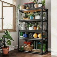 5 Tier Heavy Duty Metal Storage Rack, Adjustable Garage Shelving Unit 72"H x 36"