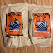 2 Bags Harrison  s Bird Food Adult Super Fine Organic 1lb Each EXP 7/2024