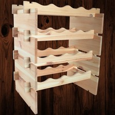Wooden Wine Racks 6 to 30 Bottle Capacity / Selection of Natural Storage Holder