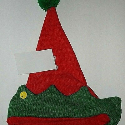 LED Light Up Christmas Elf Hat Red and Green by Merry Brite