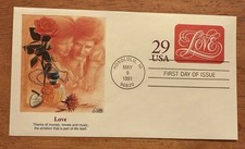 First Day Cover Scott s #U621 Love Honolulu 1991