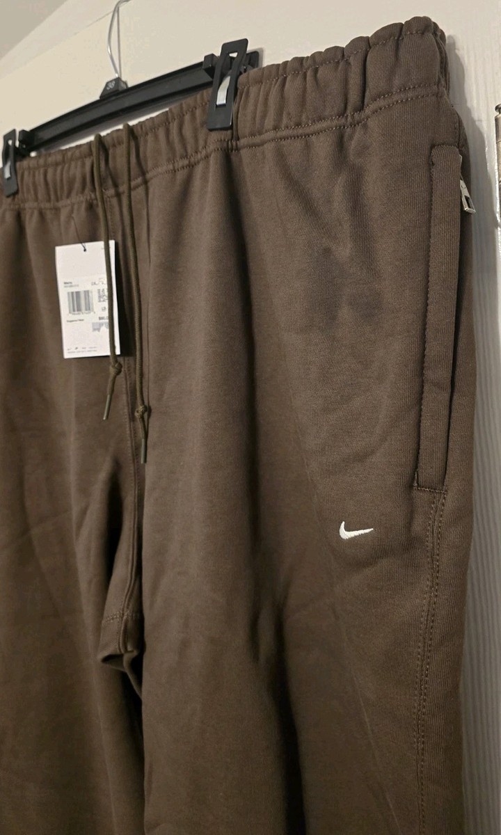 Nike Solo Swoosh Open-Hem Fleece Pants HV1090-212 Brown Mens 3XLT