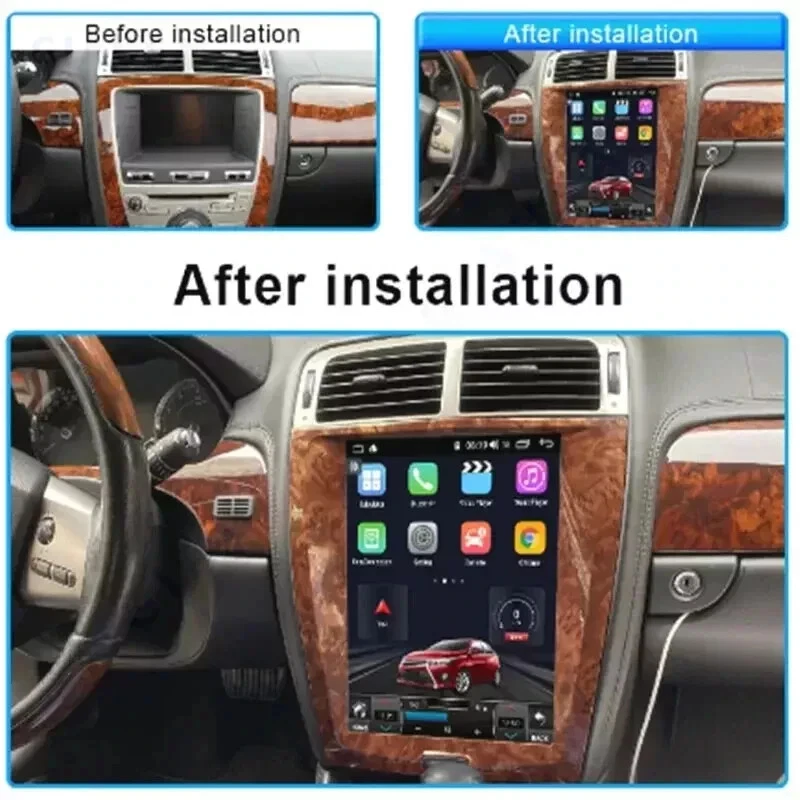 Android Tesla Vertical Carplay Radio Screen GPS Navi Jaguar XK XKR  2007-2013 - Image 2 of 4