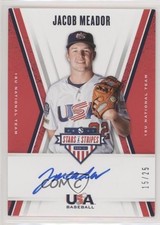 2019 Panini USA Baseball Stars & Stripes Blue Ink 15/25 Jacob Meador Auto 0nr3