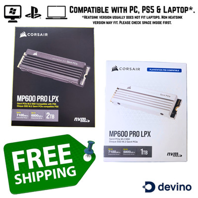 Corsair MP600 PRO LPX 500GB 1TB 2TB 4TB 8TB PCIe Gen4 NVMe M.2 SSD PS5 PC