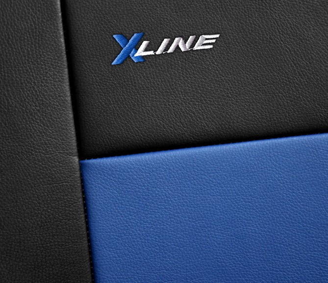 Coprisedili Auto Universali in Similpelle Fodere Set Complete X-line Blu - Miniatura 2