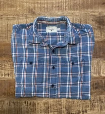 The Normal Brand Plaid Indigo Dyed Button Up Shirt