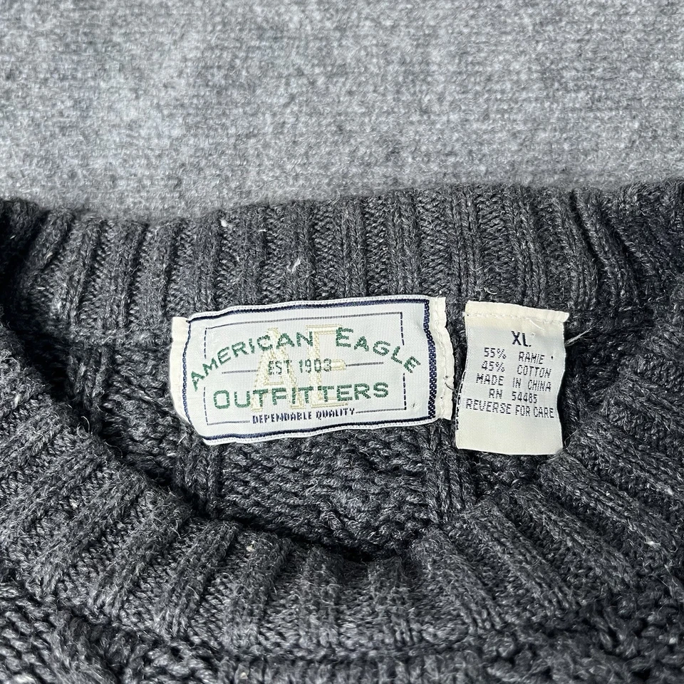 Suéter grueso tejido con cable para pescadores American Eagle Outfitters de colección de los años 90 XL Foto 3 de 4