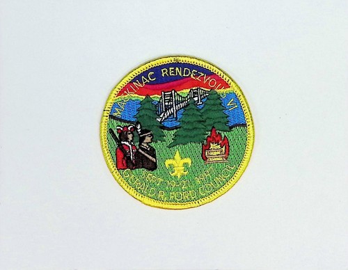 Mackinac Rendezvous Scout Patch 1997 Gerald R Ford Council