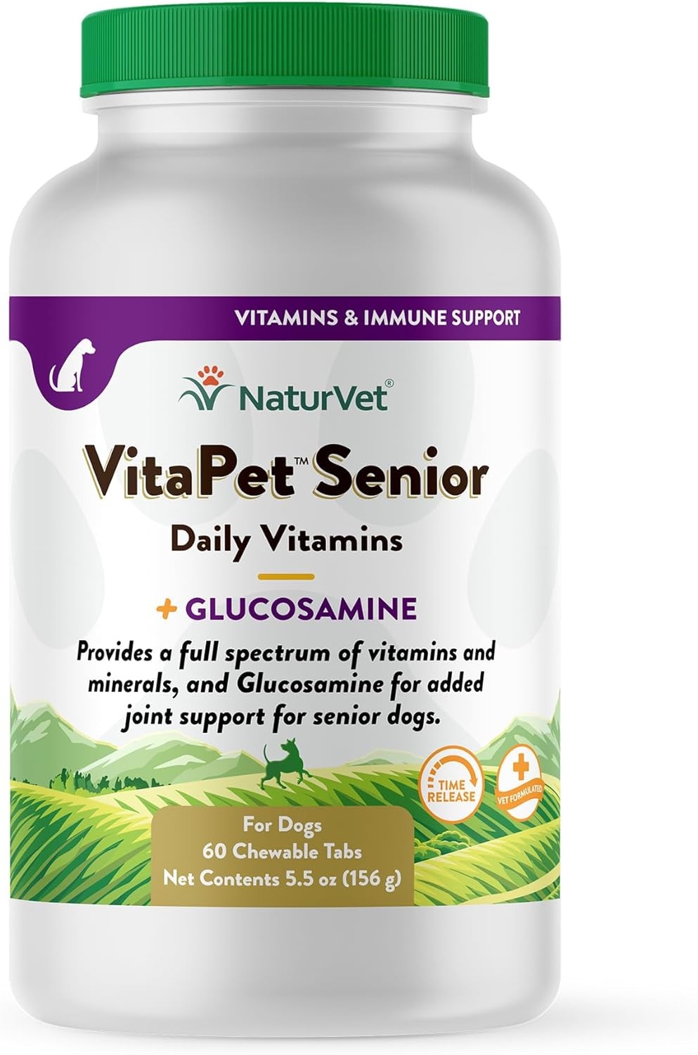 NaturVet Time Release VitaPet Senior Dog Multi-Vitamins Supp