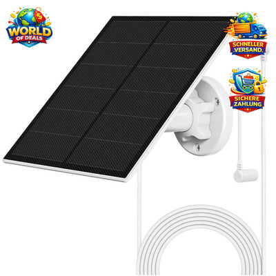 Solarmodul 5W für Ring Kamera Solarpanel kompatibel mit Spotlight Cam Akku 2-3
