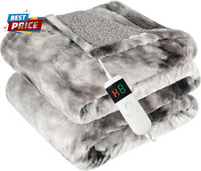 Electric Heated Blanket Throw 50''X60''Size Faux Fur Heating Blanket 10 Heating