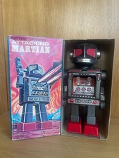 Vintage Battery Operated Horikawa 'Big Head' Attacking Martian Robot