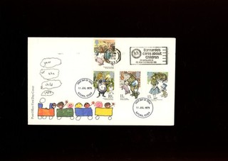1979 Año del Niño Oficina de Correos FDC lema 'Barnardo's se preocupa por los niños'.