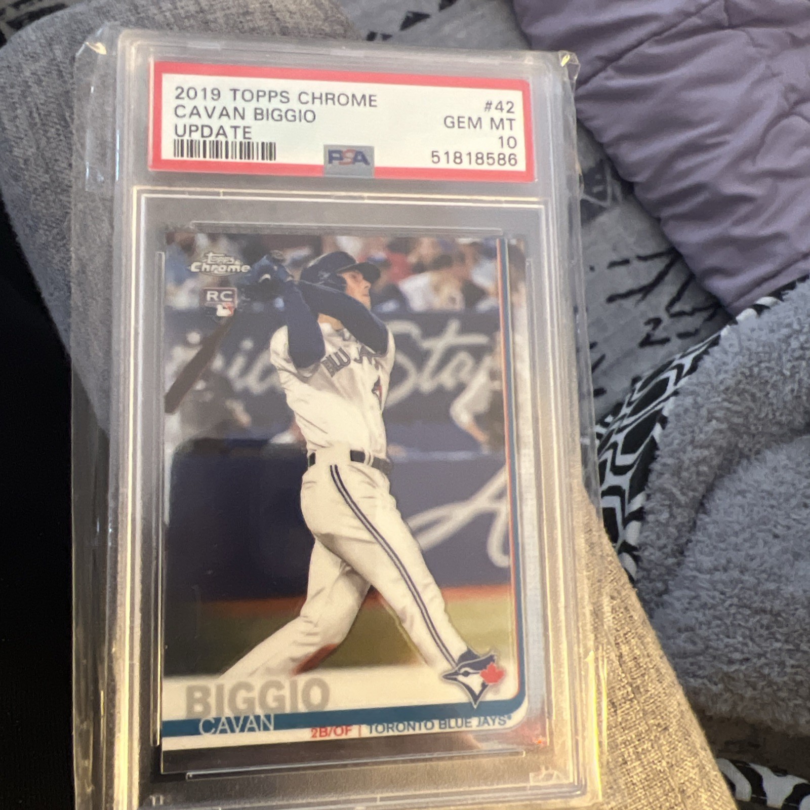 2019 TOPPS CHROME UPDATE #42 CAVAN BIGGIO ROOKIE RC PSA 10