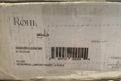 Rohl EC09D3IWMBG Eclissi Bathroom Faucet, Matte Black & Satin Gold