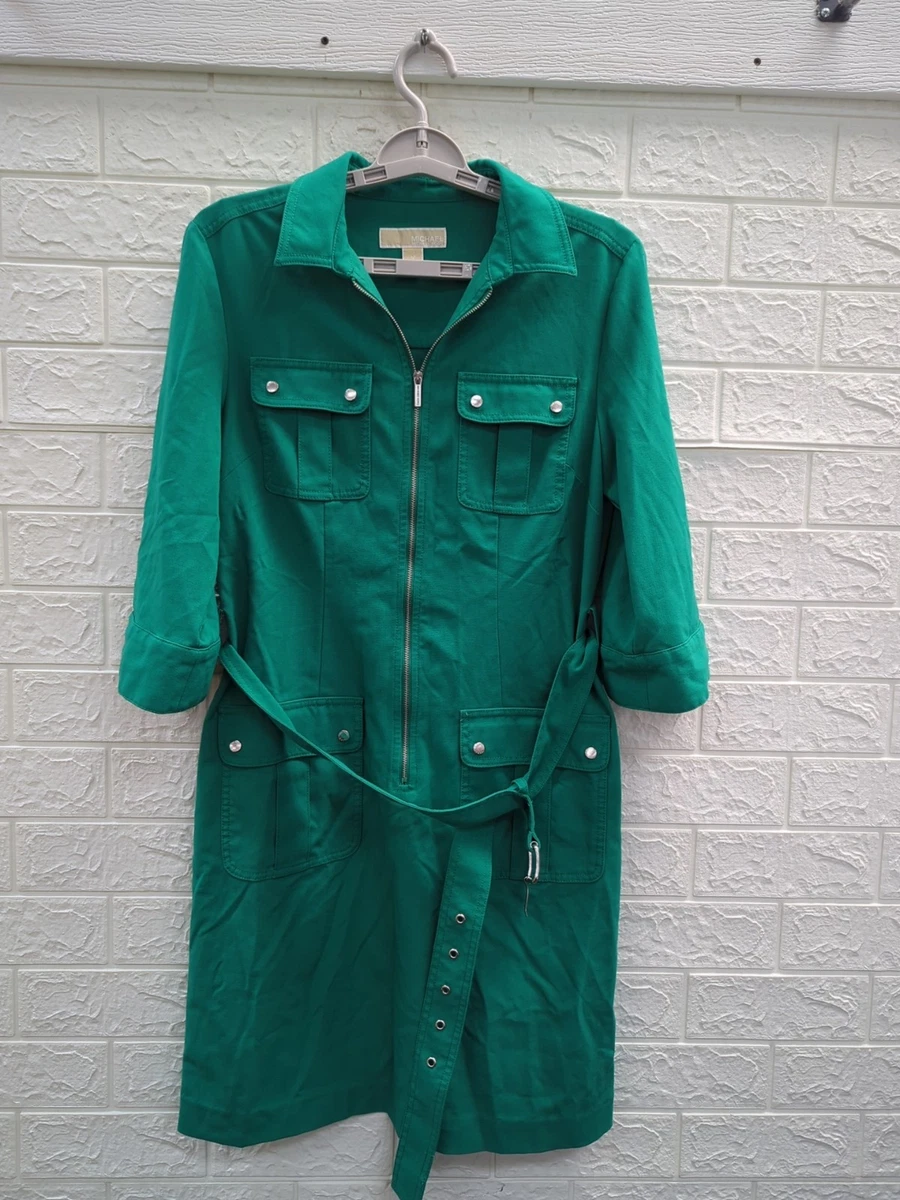 michael kors green shirt dress Michael Kors Women's Lime Green Lace Short Sleeve Button-Up Shirt Dres   Picky Thrifter