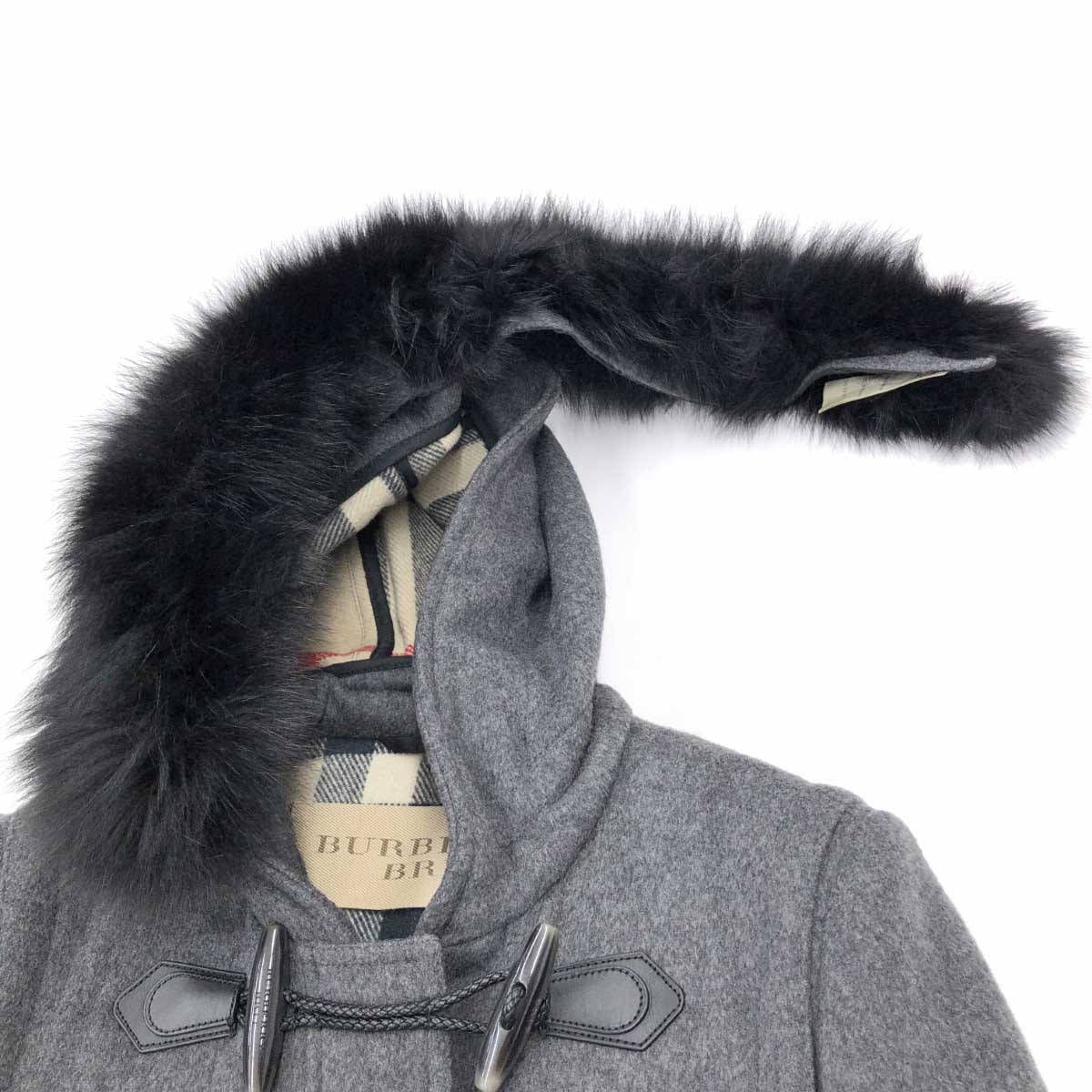 Burberry Brit Duffel coat in good condition Size UK6 Gray Women's outerwear Blue thumbnail 5