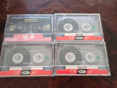 4x Maxell Leerkassetten MCs * XL-II + UR * C60 / C90 * neuwertig!