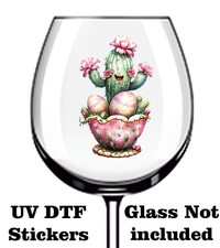 Easter Cactus Plant UV DTF Stickers - Bin Tumbler Wine Glass Bottle Cup Laptop