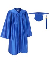 Unisex Shiny Graduation Gown Cap Tassel Set 2025 for Preschool and Kindergart...