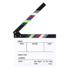 Acrylic Movie Film Clapboard 10.63x11.81" Movie Theater Decor, L-Colorful