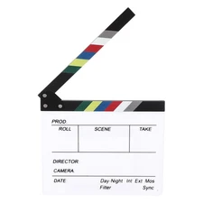 Acrylic Movie Film Clapboard 10.63x11.81" Movie Theater Decor, L-Colorful