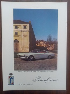 Cadillac Starlight Coupe Pininfarina Werbung advert pubblicità 1960