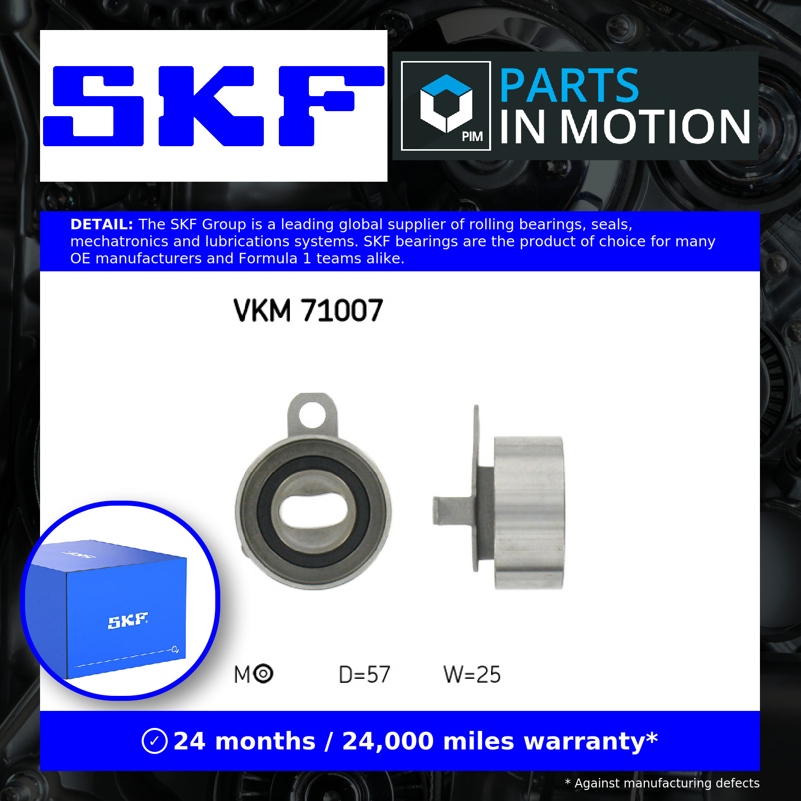 Timing Belt Tensioner fits TOYOTA AVENSIS AT221 1.8 97 to 00 7A-FE SKF Quality - Image 4