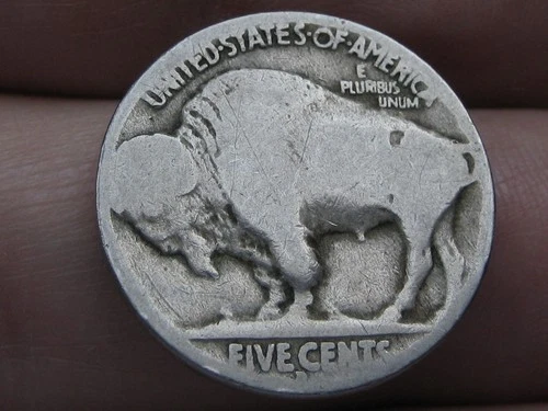 1913 D Buffalo Nickel 5 Cent Piece- Good Reverse Details- Variety 2, T2, Type 2