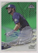 2016 Bowman Platinum Top Prospects Auto Green 6/75 David Dahl #TPA-DD Auto r7d