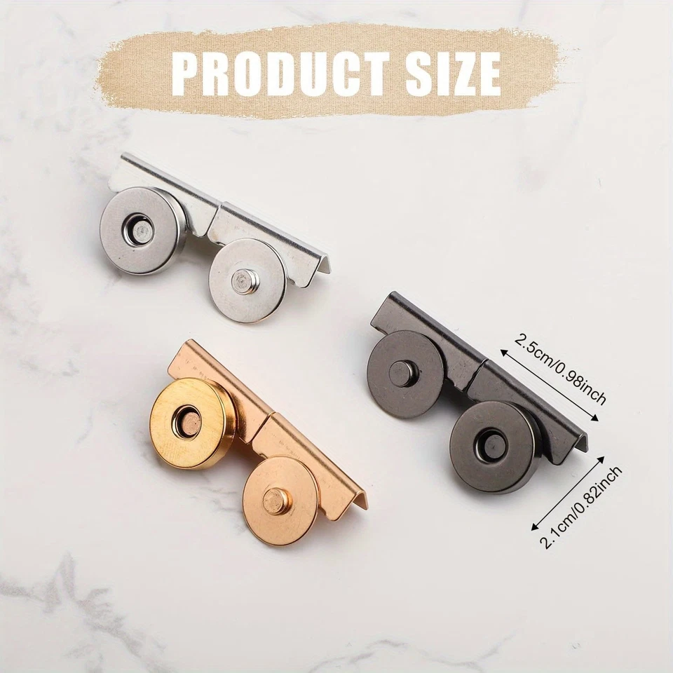 10Pcs Magnetic Buttons Snap Buckle Clip Closure Clasps for Bags Handbag - Image 3 of 4