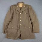 Vintage WWII US Army Wool Service Coat Jacket 39R Brown Mens Military Uniform