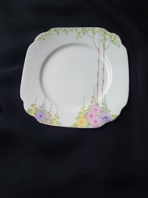 Royal Standard English Garden 3er Set Beilagen Teeteller Art Deco 17 cm Goldrand