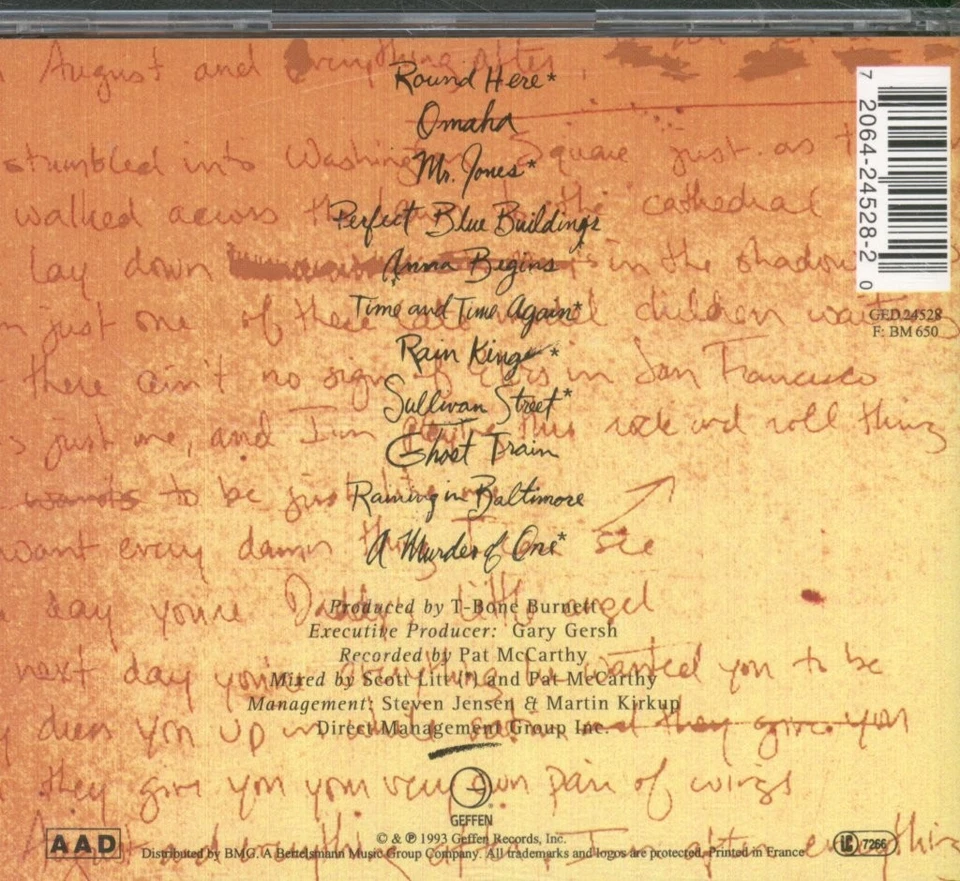 Counting Crows August And Everything After CD Europa Geffen 1993 GED24528 - Bild 2 von 3