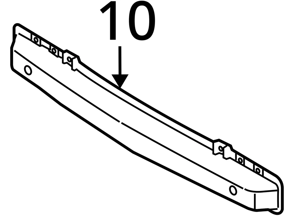 2004-2006 Kia Spectra Rear Bumper Reinforcement HALVP - Imagem 3 de 3