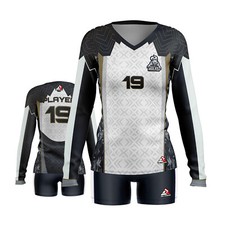 Camiseta deportiva personalizada con nombre número equipo - Lobos blancos - Voleibol