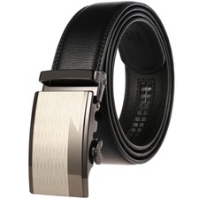 Luxury Men's Leather Belt Automatic Buckle Belt Cowhide Waist Strap Gift Jeans
