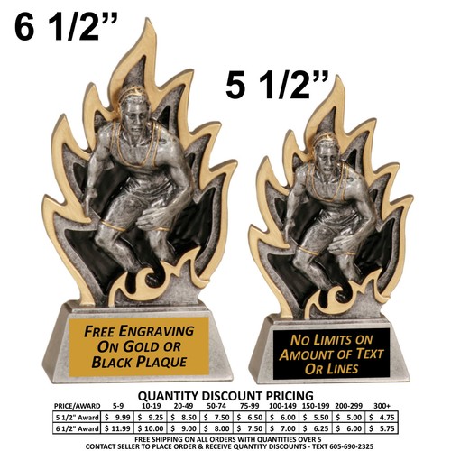 Fire Trophy All Sports - Free Custom Plaque - Cheer Softball Trophies Awards - Picture 13 of 14