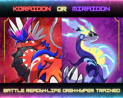 Koraidon, Miraidon, Hyper Trained, Life Orb , Raid Ready! Scarlet/Violet.