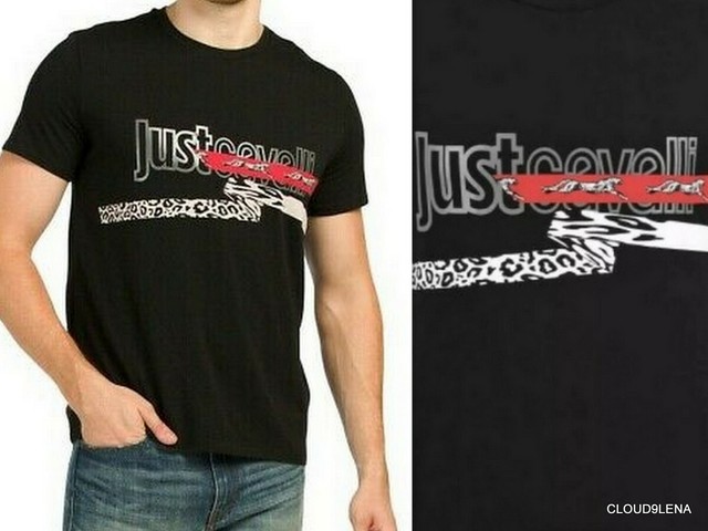 just cavalli t shirt mens black