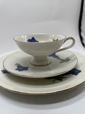 Bavaria  Kaffee Gedeckt Sammeltasse Enzian Goldrand 3 teilig Reg/R3a