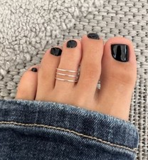 Anillo de plata 925 ajustable con triple soporte de metal macizo para mujer regalo de San Valentín