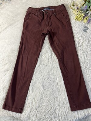 Aeropostale Pants Mens 27/28 Skin Fit Maroon Burgundy Chino