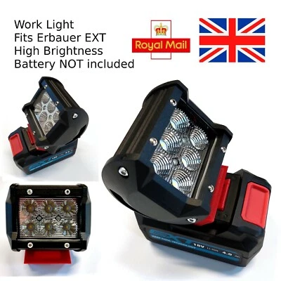 Erbauer EXT Compatible Work Light High Brightness Torch Flood 4 Inch Lithium LED